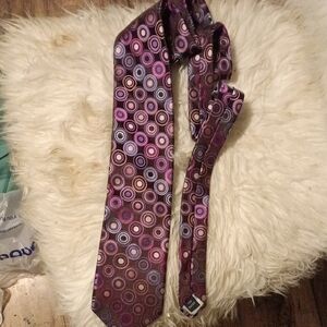 Ted Baker Purple and Pink Circle Pattern Tie